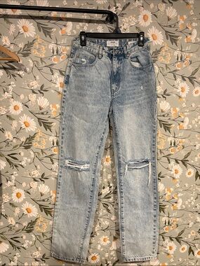 Cotton On Light Wash Distressed Boyfriend Jeans